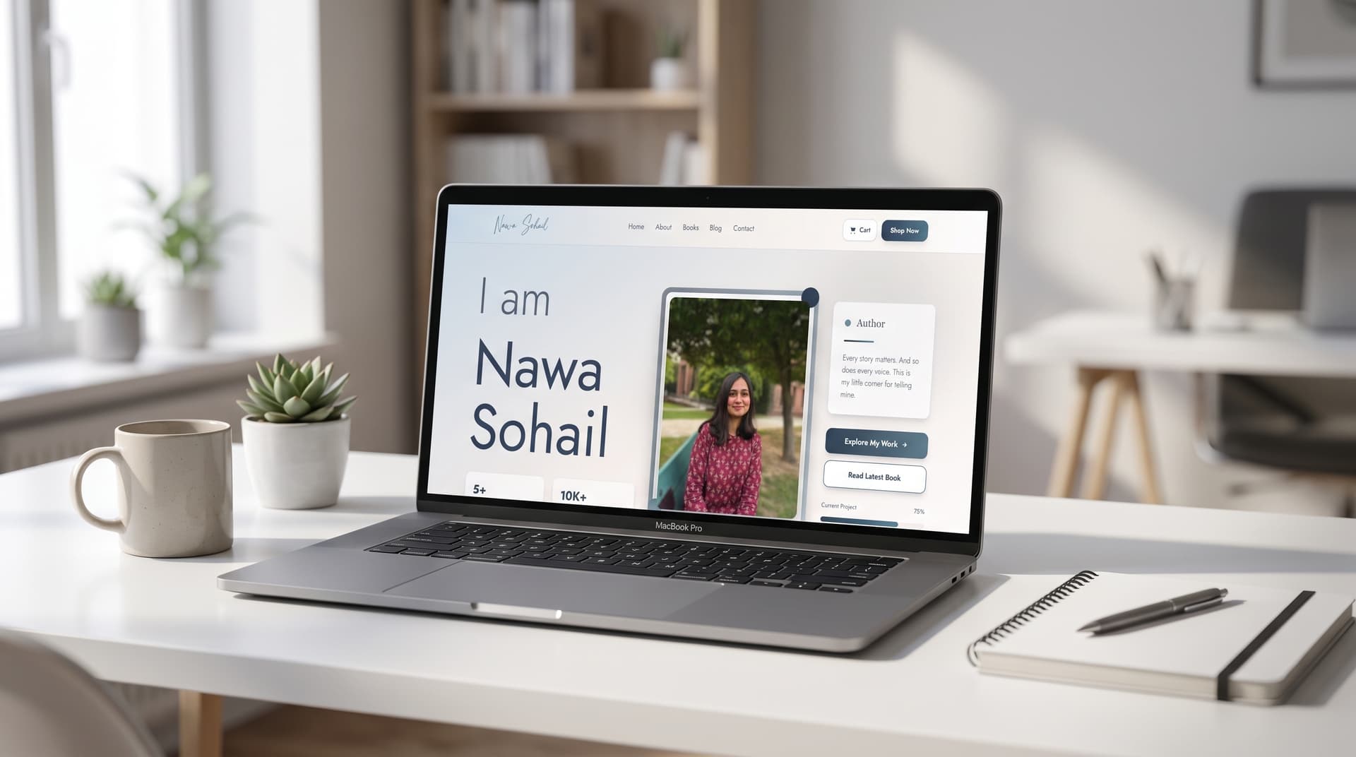 Writer Website project preview